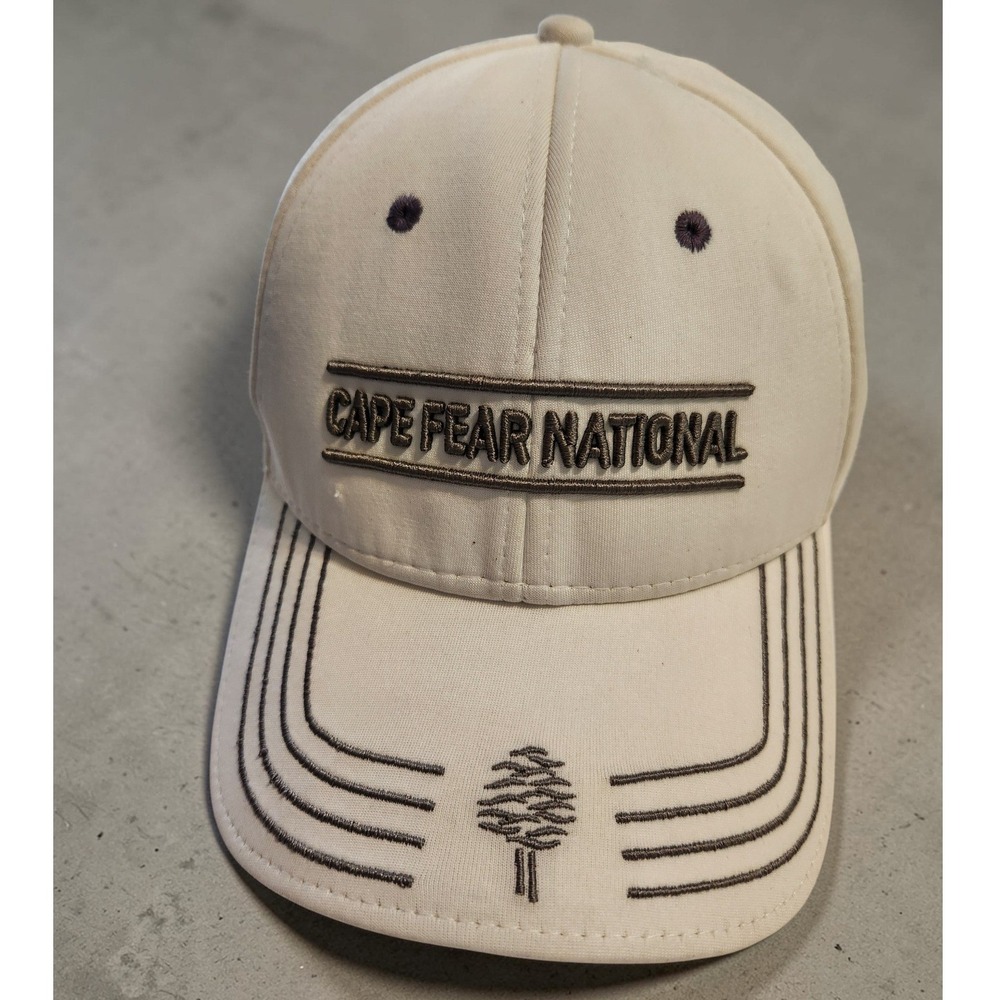 Pukka Cape Fear National Golf Hat Mens White Adjustable Strapback Cap
